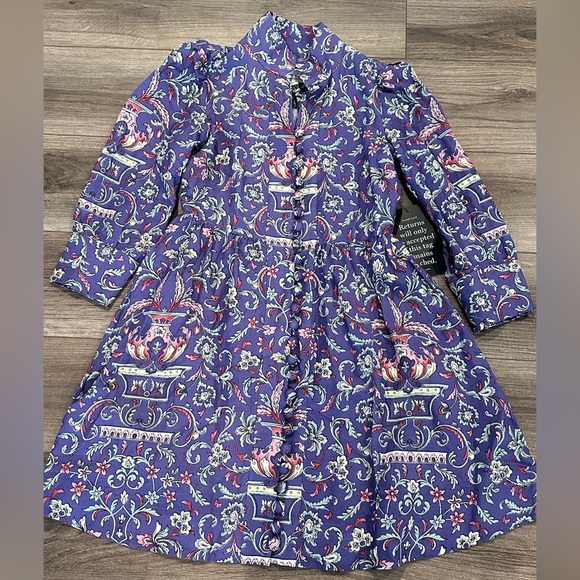 NWT! Tuckernuck Avignon Aubergine Eliana Purple Floral Dress Size XS - Picture 4 of 11